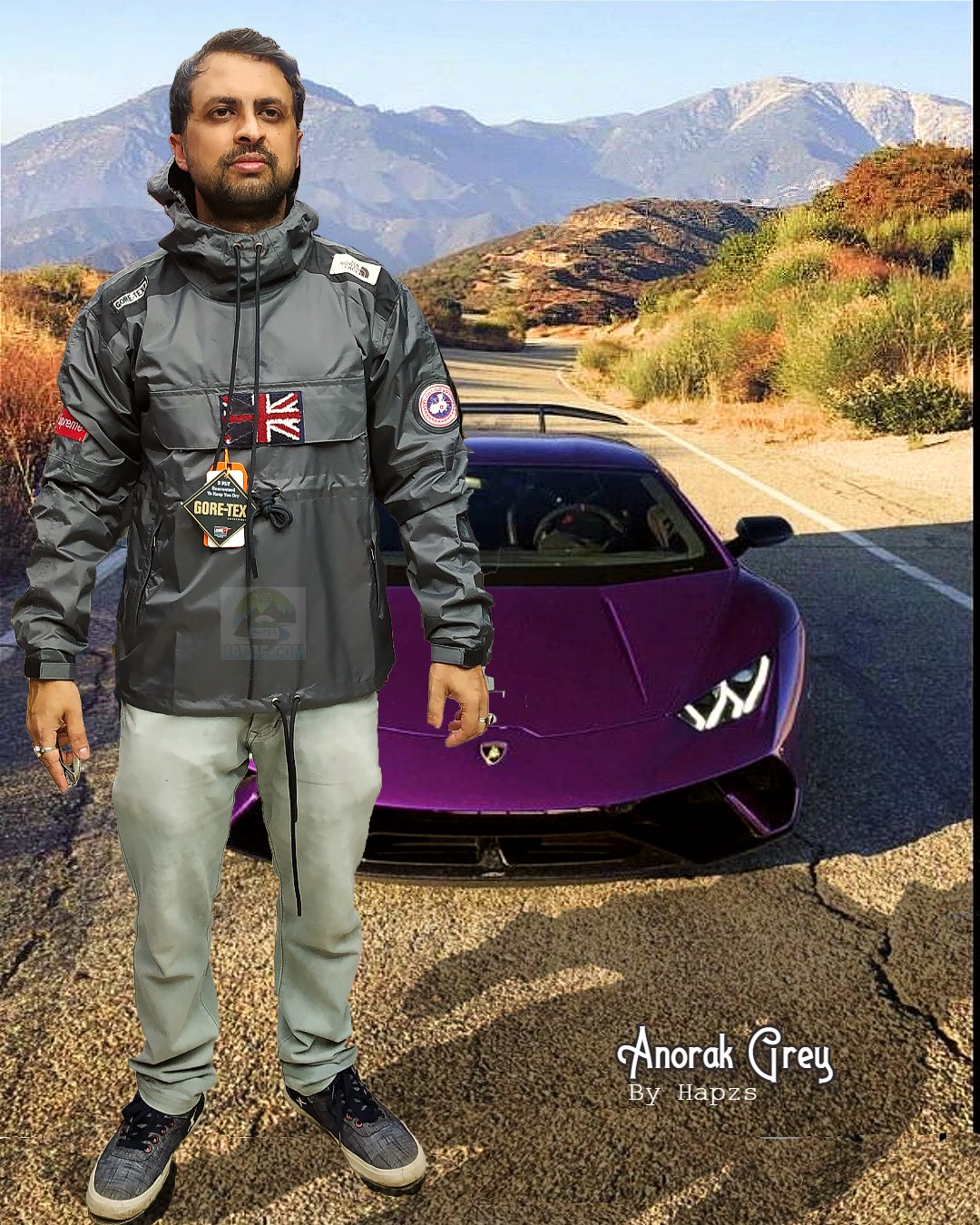 Anorak Jacket - Dark Grey - HaPZs