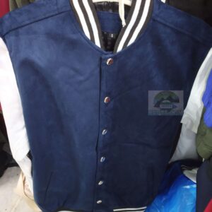 Varsity Jacket or Letterman Jacket – Suede – Blue