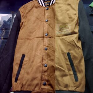 Varsity Jacket or Letterman Jacket – Suede – Golden