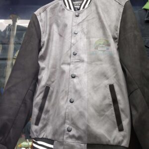 Varsity Jacket or Letterman Jacket – Suede – Grey Black Sl