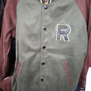 Varsity Jacket or Letterman Jacket – Suede – Grey Maroon Sl