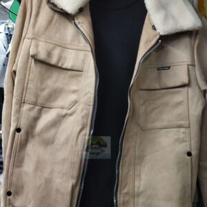 Suede Jacket – Button Cream