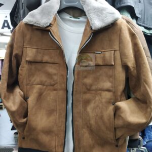 Suede Jacket – Collar Golden