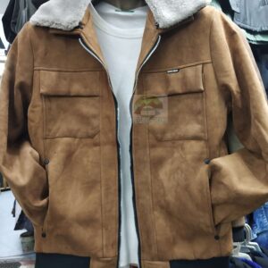 Suede Jacket – Collar Golden