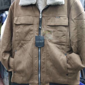 Suede Jacket – Collar Brown